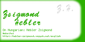 zsigmond hebler business card